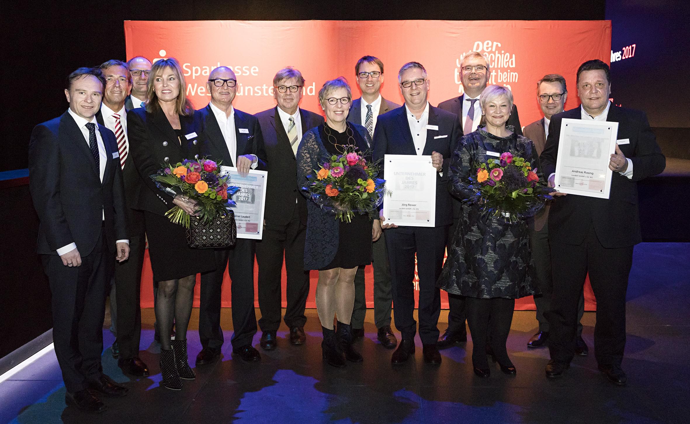 Rainer Laudert, Jörg Rewer und Andres Rosing wurden im Rahmen einer Gala als Unternehmer des Jahres geehrt