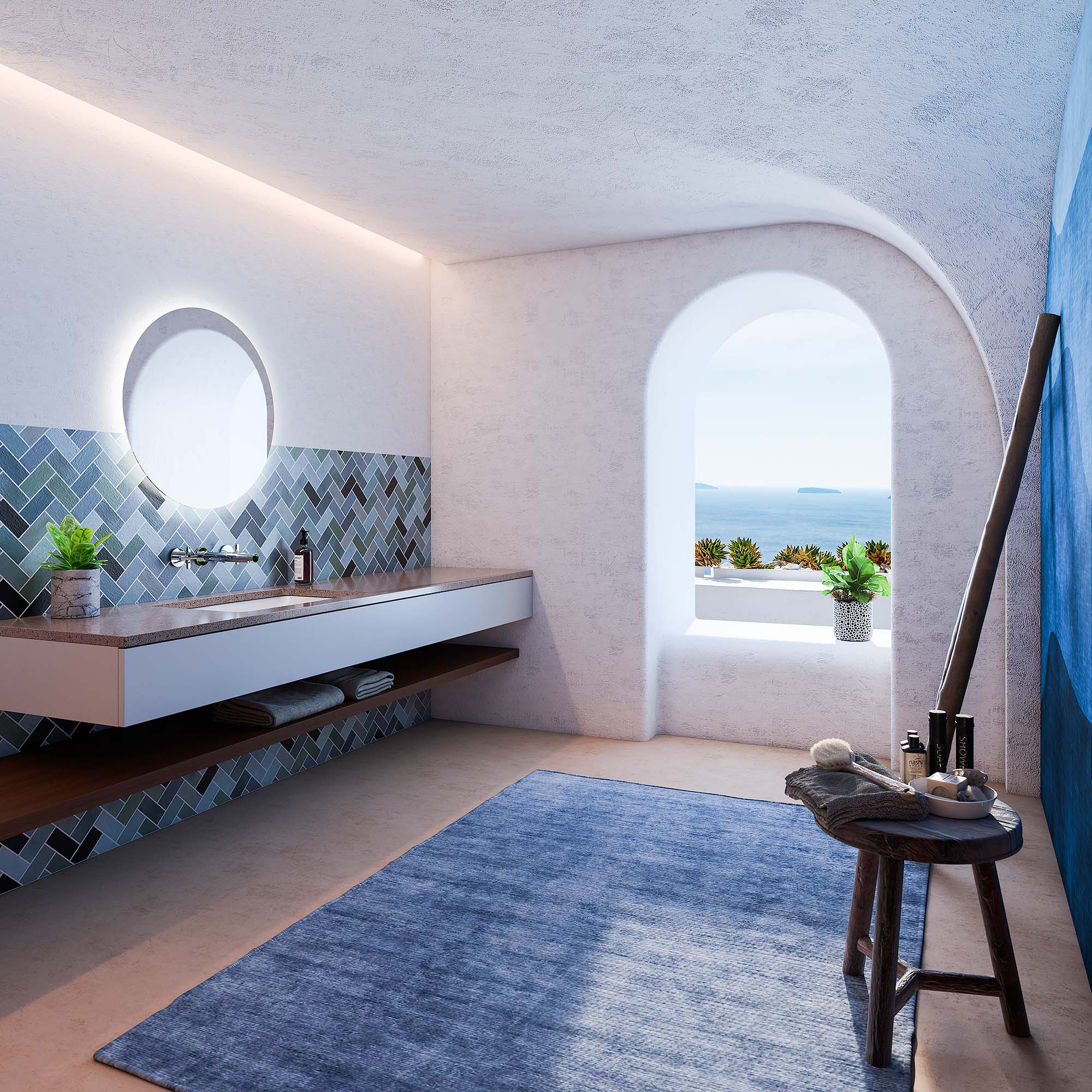 CGI V&B Badezimmer Santorini